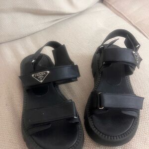 Black Leather Sandals